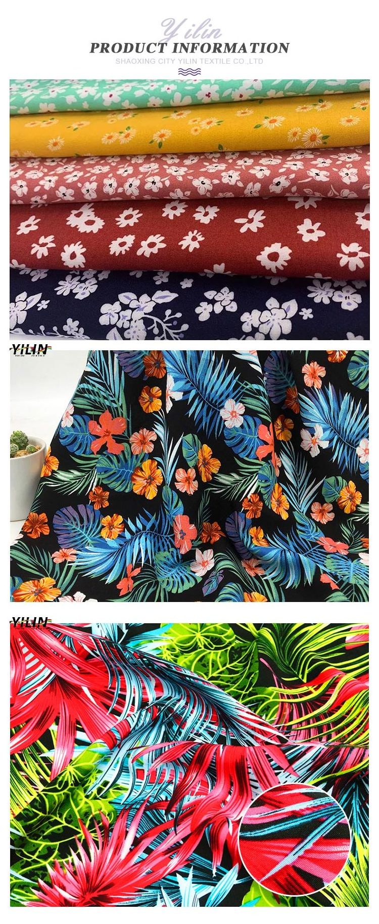 Factory spun woven 100% Challis rayon fabric 30s printed rayon fabric viscose printed fabrics for muslin