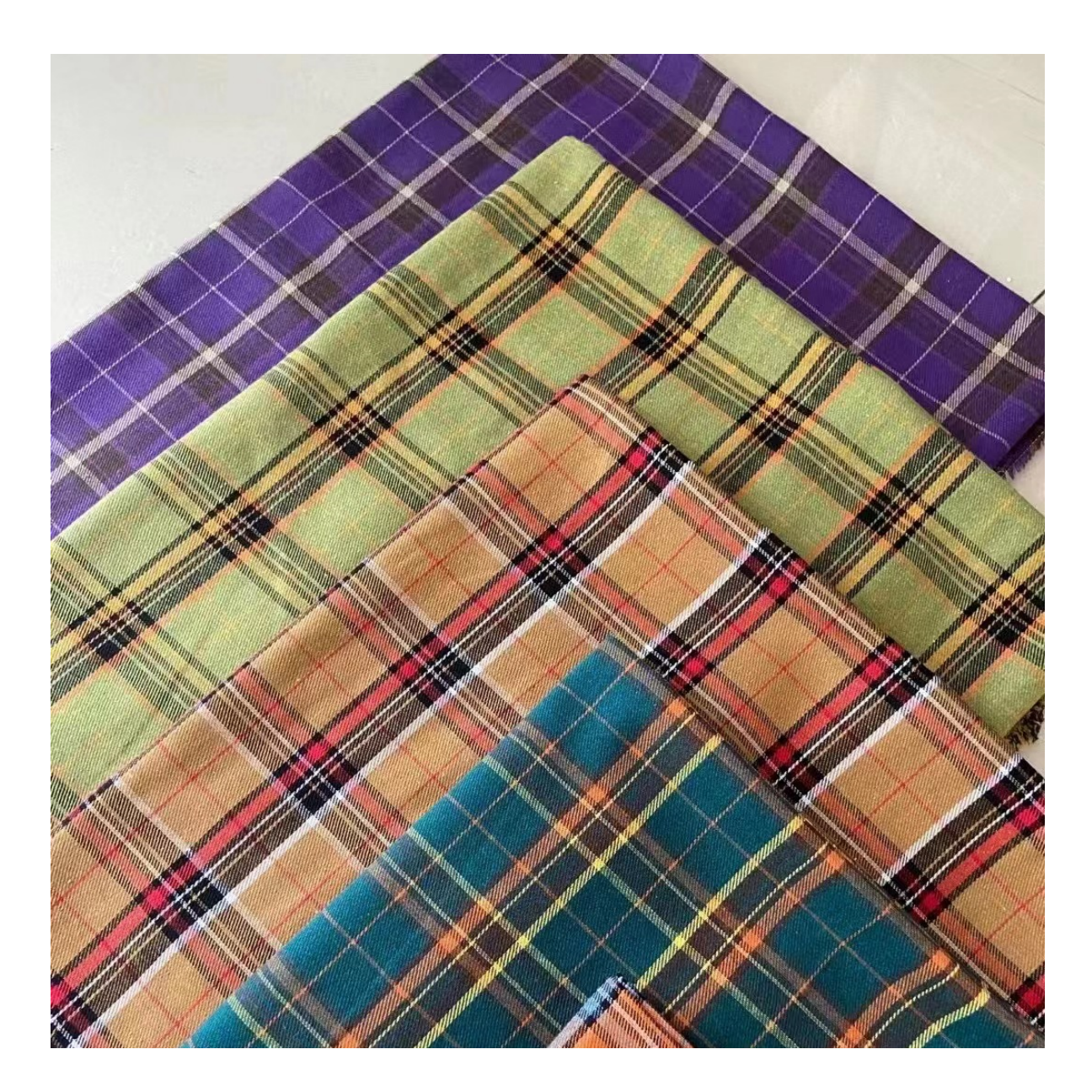 Heavy Weight 100% cotton plaid fabric Yarn Dyed Check Fabric Brushed Cvc Yarn Dyed Twill Woven Fabric Woven For Mexico Market