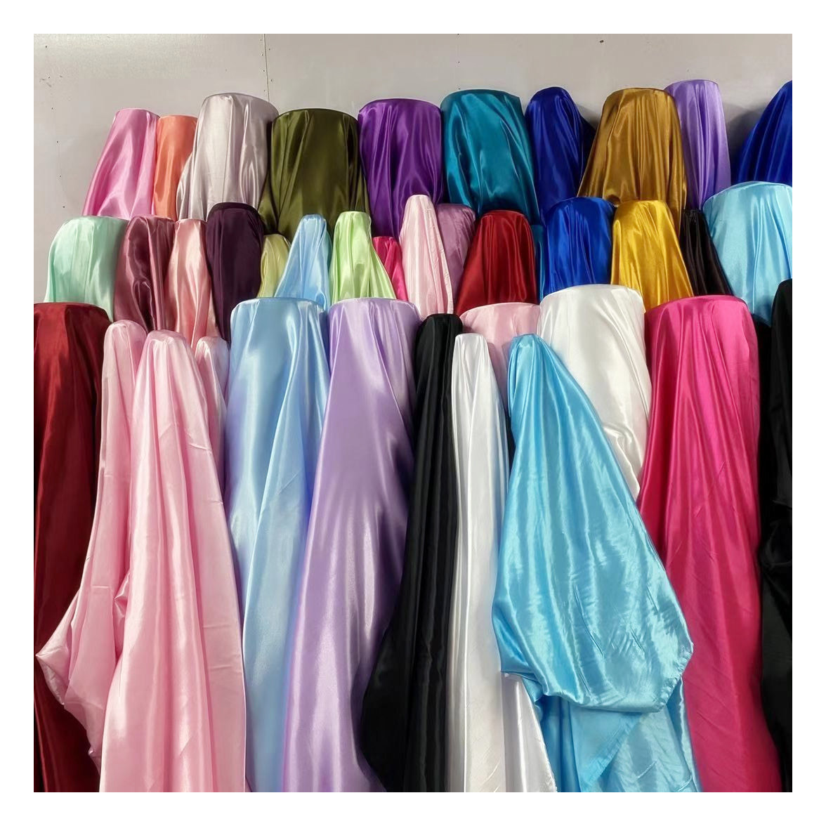 120-125gsm Duchess satin fabric stretch matte satin polyester satin fabric for dress