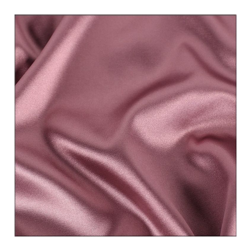 heavy thick Dyed crepe back satin fabric Woven Polyester Spandex stretch Silk Chiffon Satin Fabric for dress