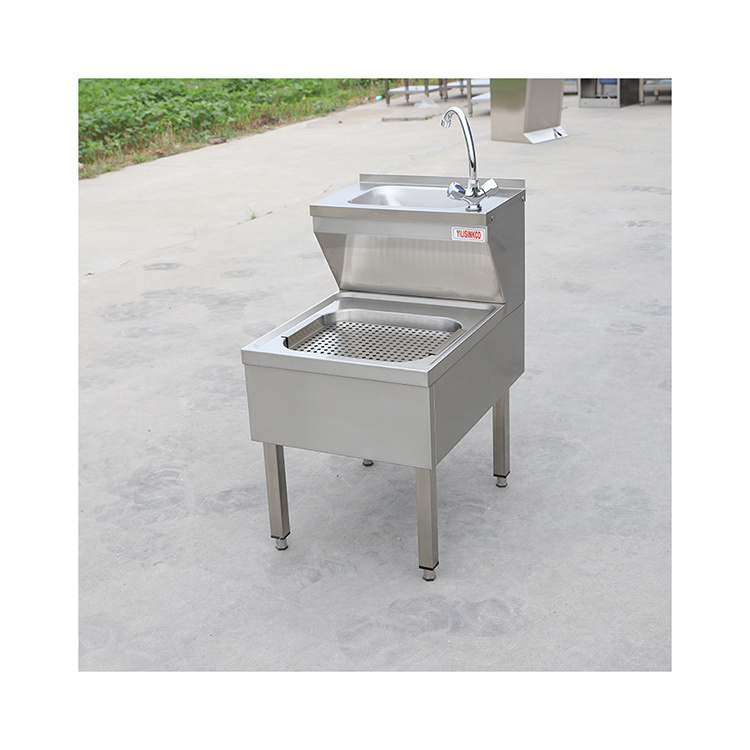 Commercial Sanitary Stainless 304 Cabinet Janitorial Unit Hand splash guard stainless steel Kitchen Sinks