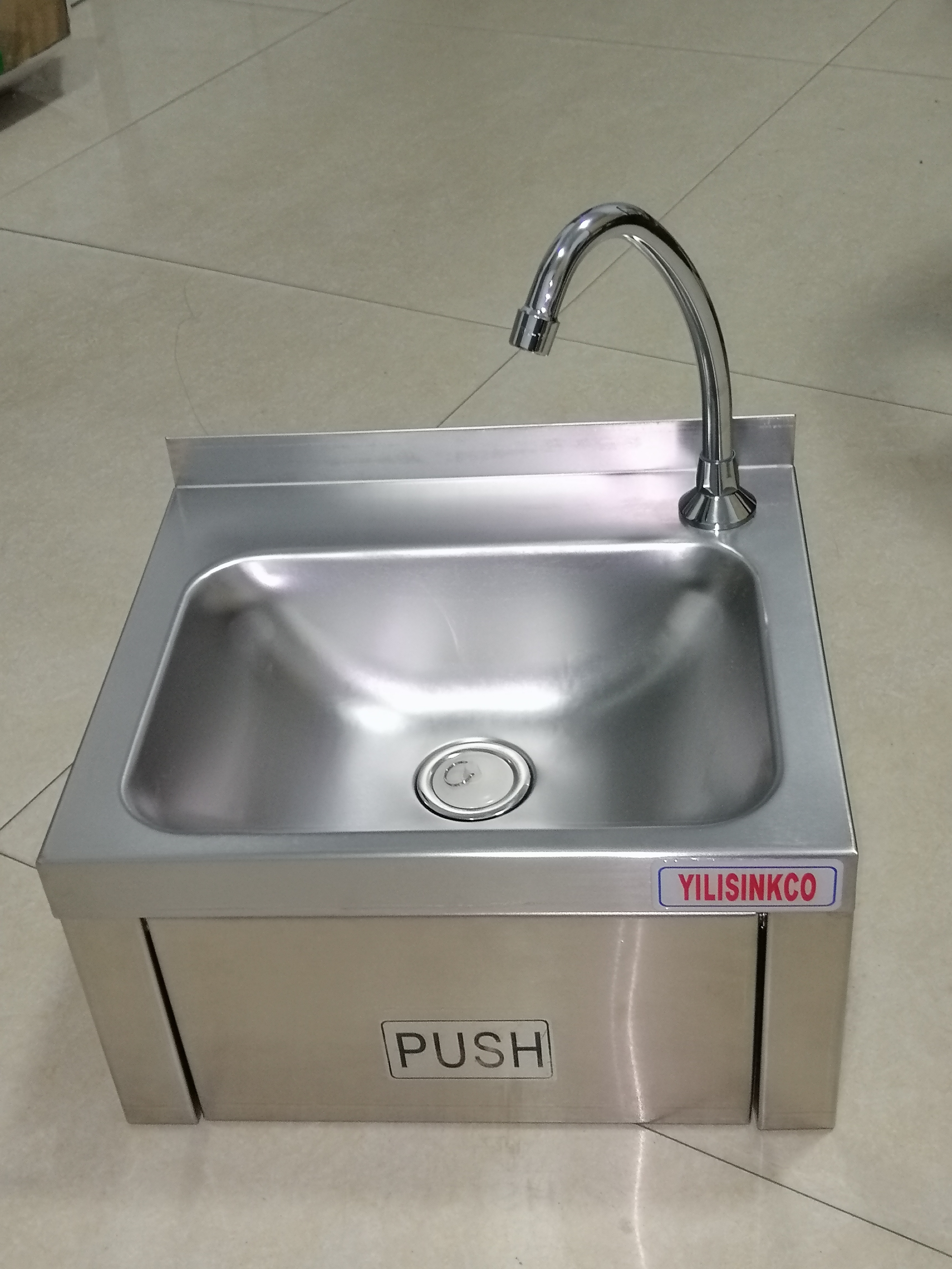 New Products Knee Operated Portable Commercial Hospital Stainless Steel Hand Wash Sink