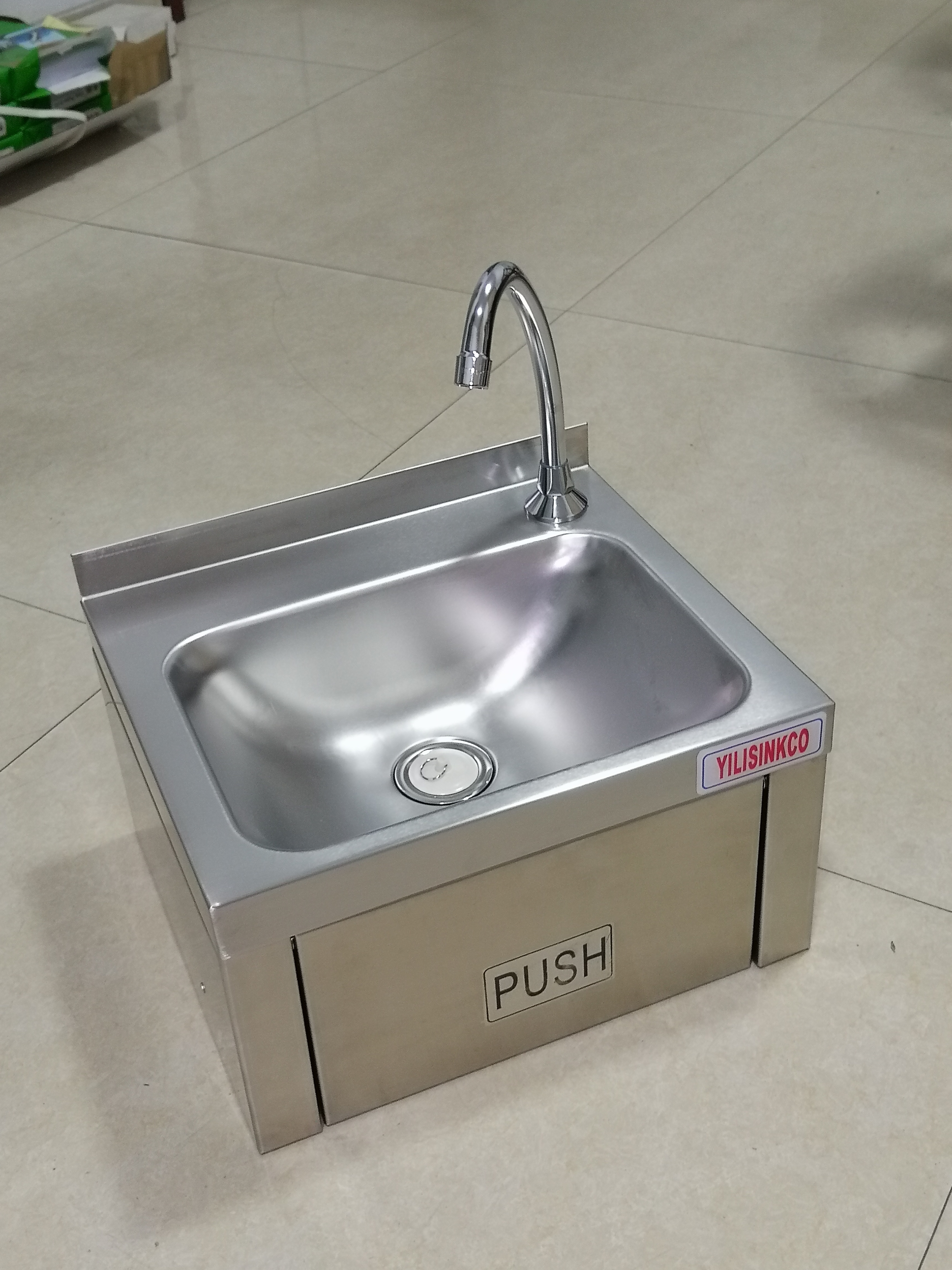 New Products Knee Operated Portable Commercial Hospital Stainless Steel Hand Wash Sink