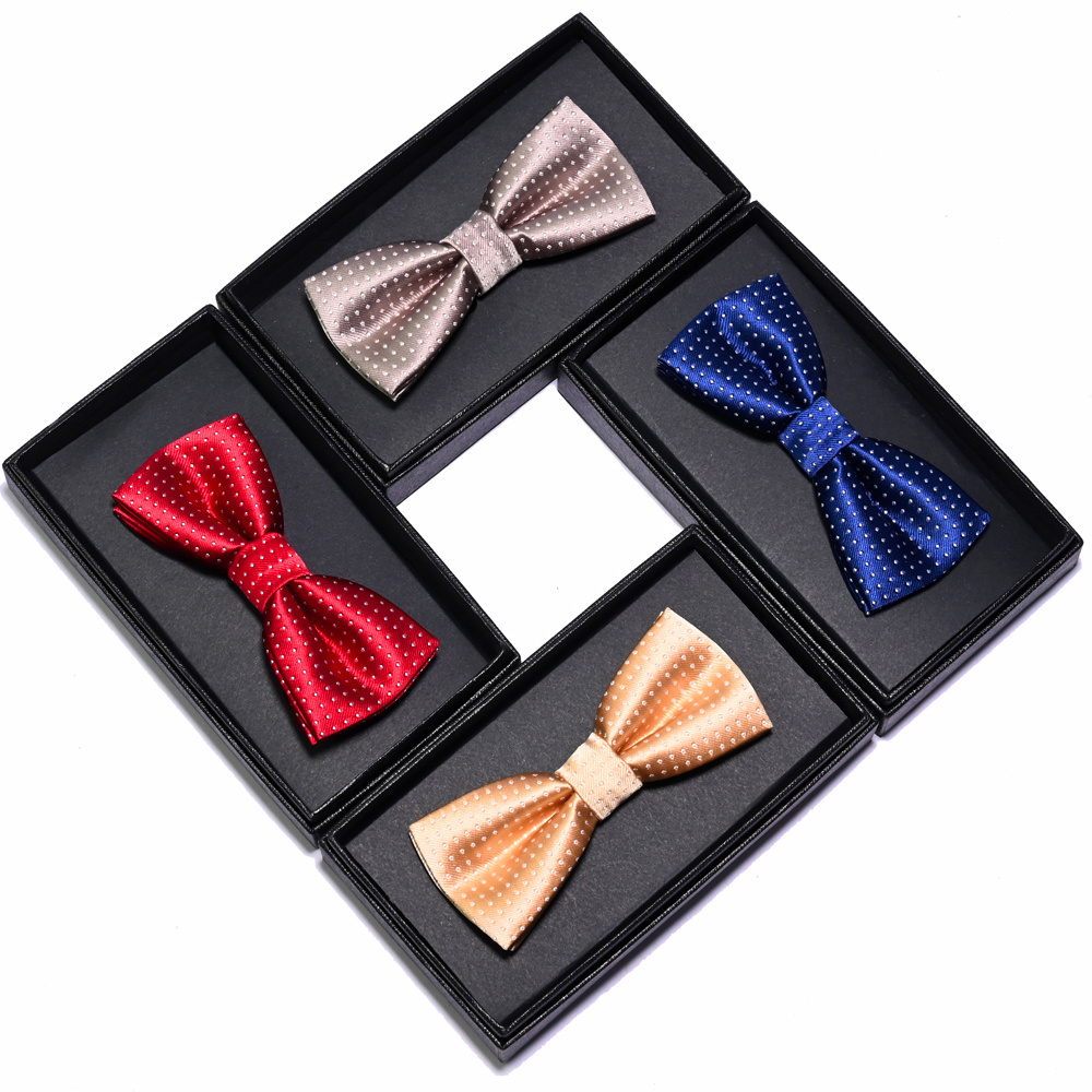 Yili Custom Fashion Neckwear Formal Suit Gentleman Polka Dot Polyester Bow Tie