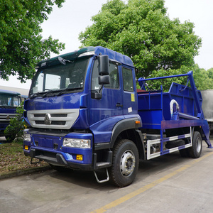 HOWO 4x2 4x4 RHD 8cbm Swept Body Refuse Collector Skip Loader Garbage Truck