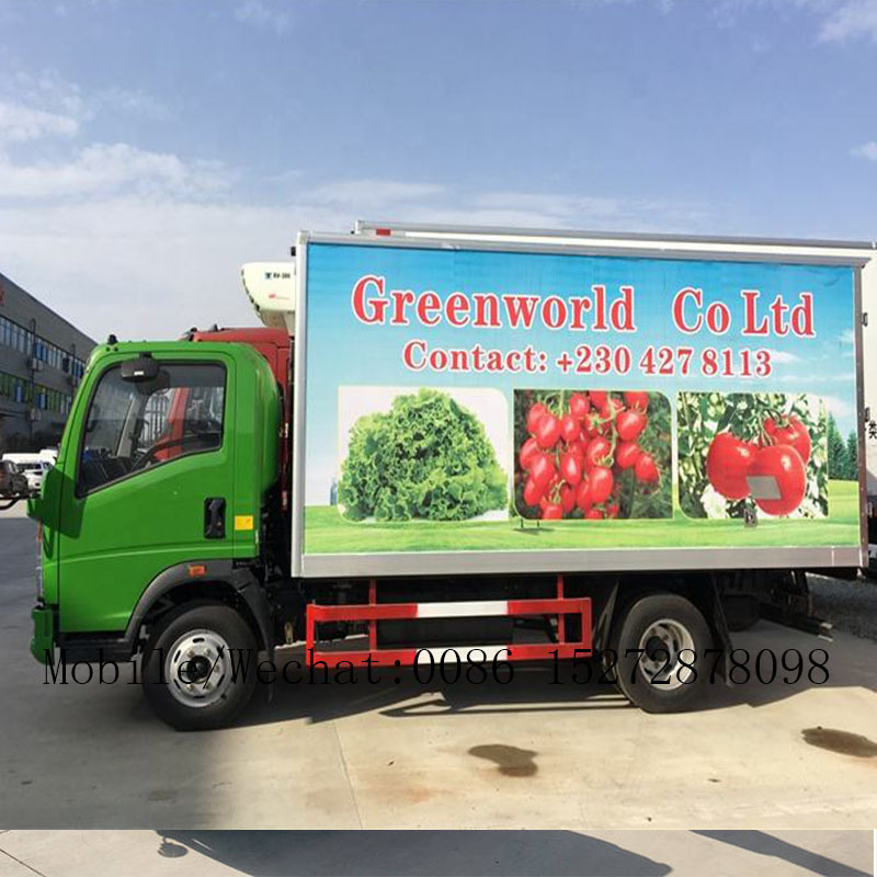 HOWO 4x4 RHD 5T THERMO KING Cold Storage Truck Fruit Fish Ice Cream Vegetable Delivery Truck 8T Refrigerator Truck