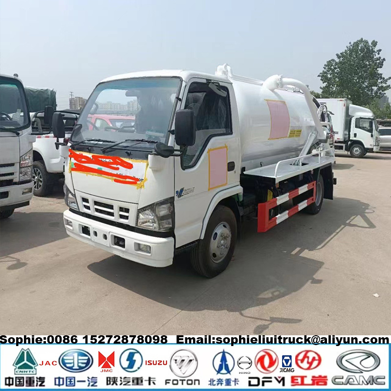 ISUZU 4x2 4x4 RHD 5m3 Sewage Fecal Vacuum Suction Collecting Truck 5T Septic Tank Pumping Trucks 8m3 Toilet Suction Truck