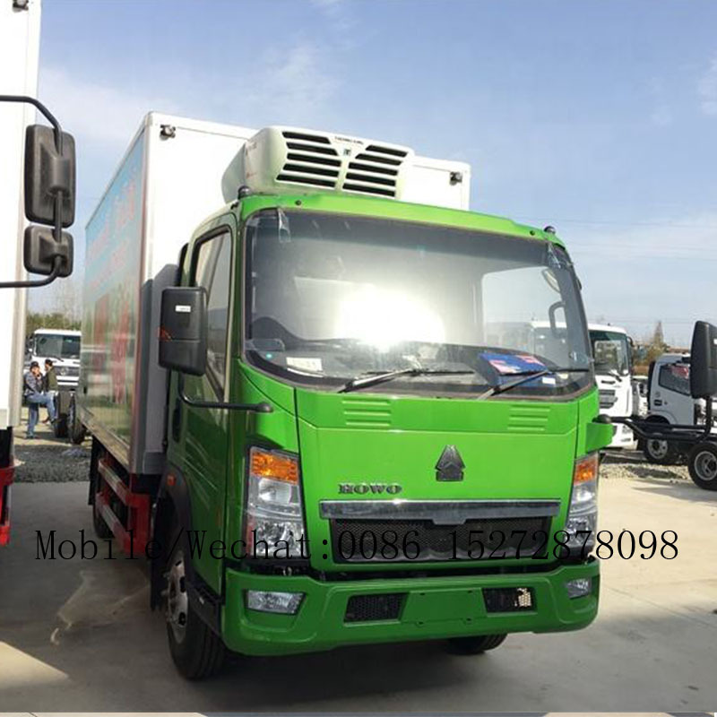 HOWO 4x4 RHD 5T THERMO KING Cold Storage Truck Fruit Fish Ice Cream Vegetable Delivery Truck 8T Refrigerator Truck