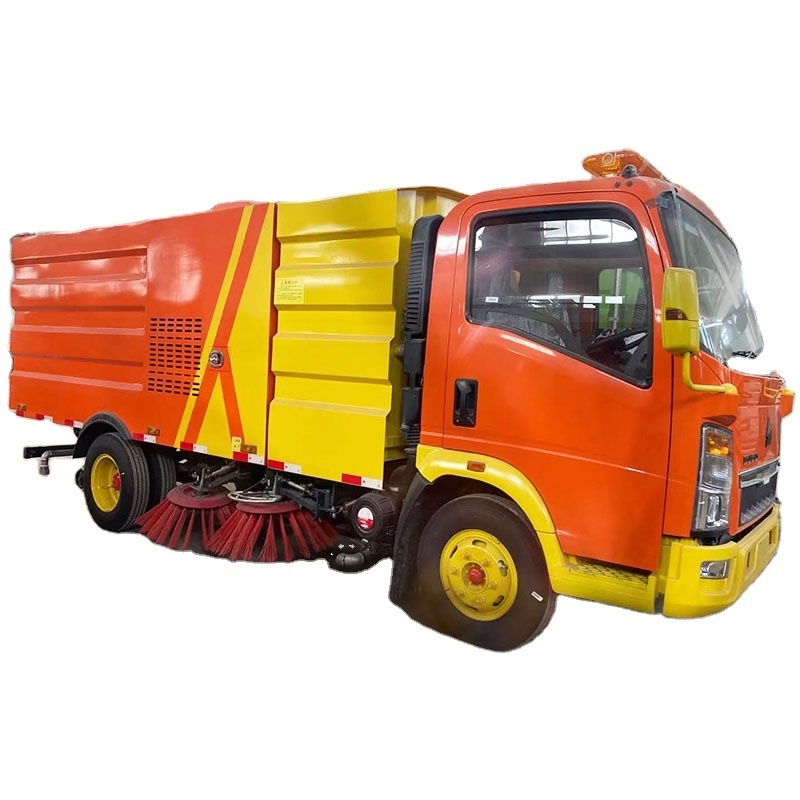 Customized HOWO 4x4 RHD 3000L Water Tanker 2000L Dust Tanker Road Sweeper Truck Street Cleaning Truck Sweeper-Washer Vehicle