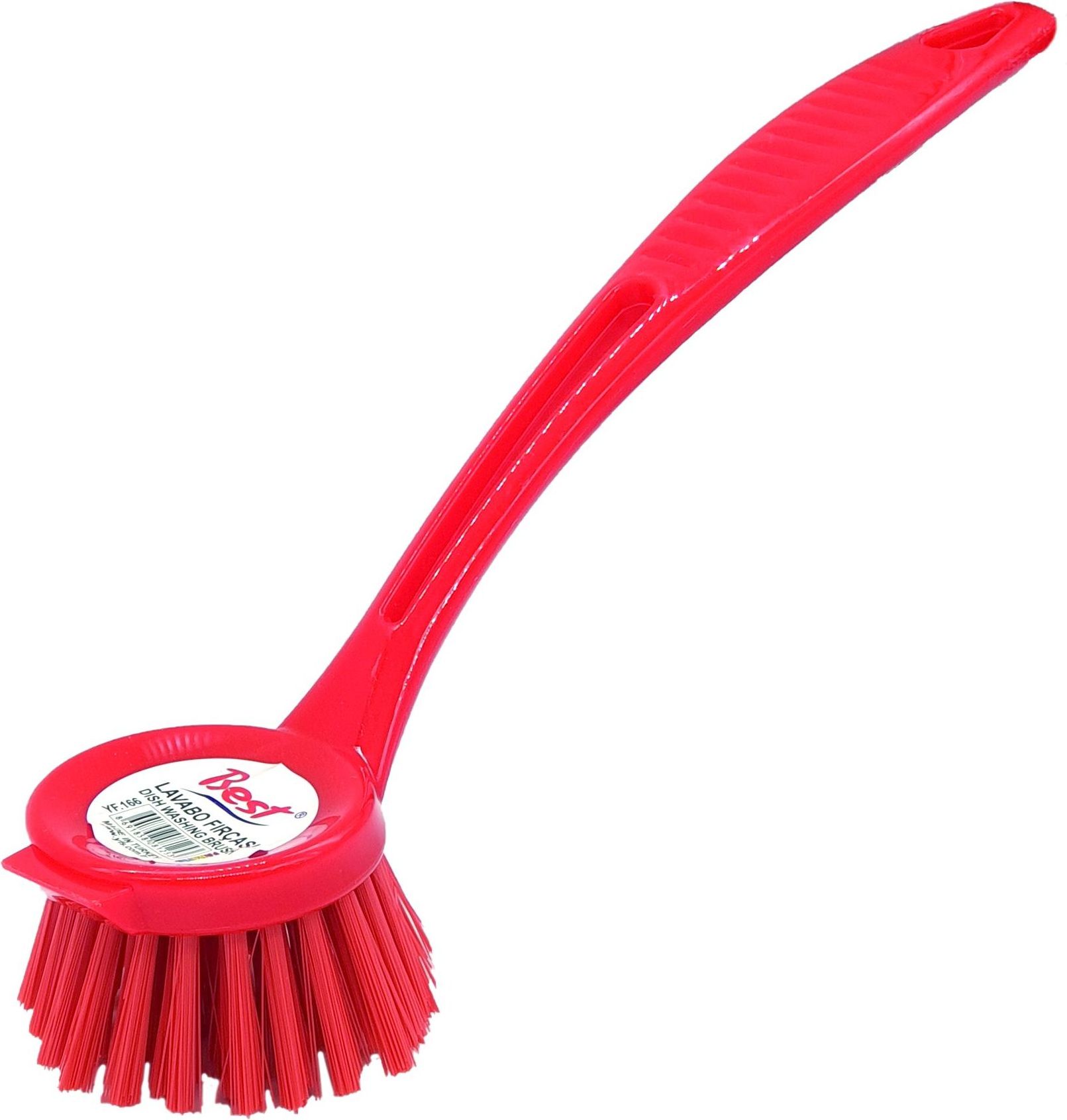 2024 Hot Selling Plastic Round Cheap Dish Washing Brush with Stand Kitchen Cleaning Scrub Brush