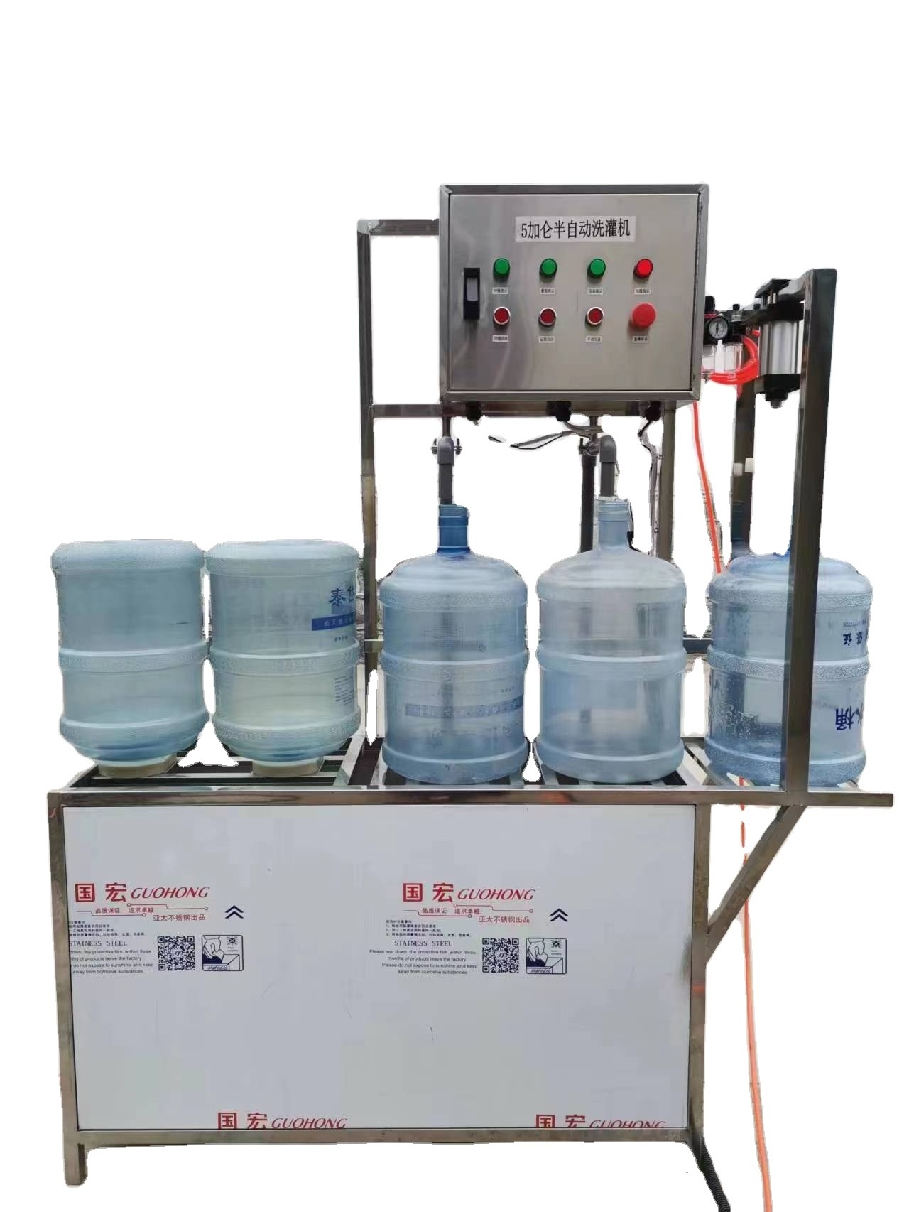 Hot sale  Manual Mode  5 gallons bottle water machine  wash bottle water  filling machine capping machine in guangzhou