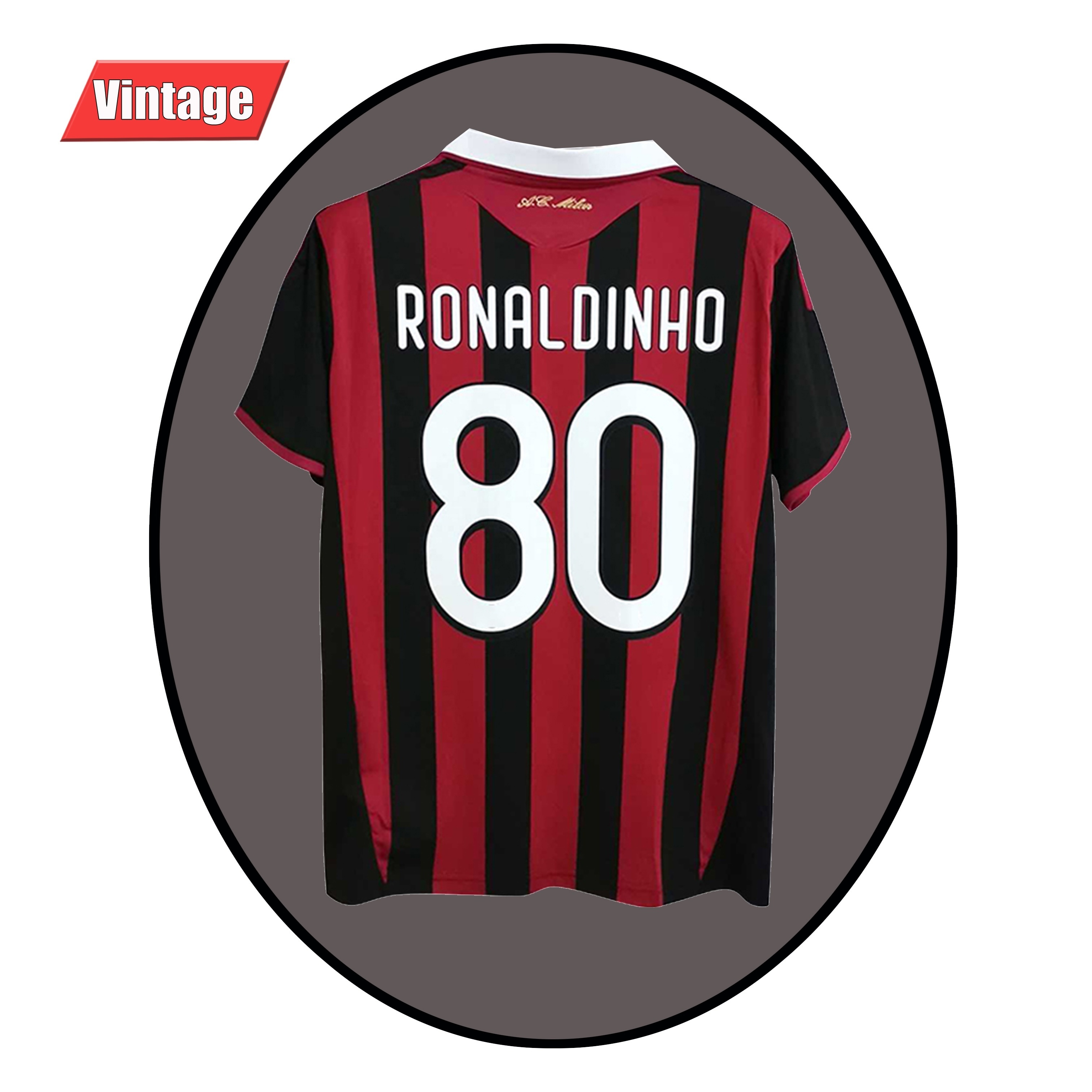 AC Retro 2006 2007 Grade thailand quality Milan Soccer Jersey Classic KAKA RONALDINHO Football vintage Shirts Soccer Wear