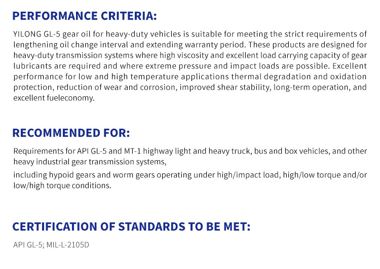 18L GL-5 Automotive gear oil SAE 85W90 heavy duty 18L GL-5 85W90 gear box oil
