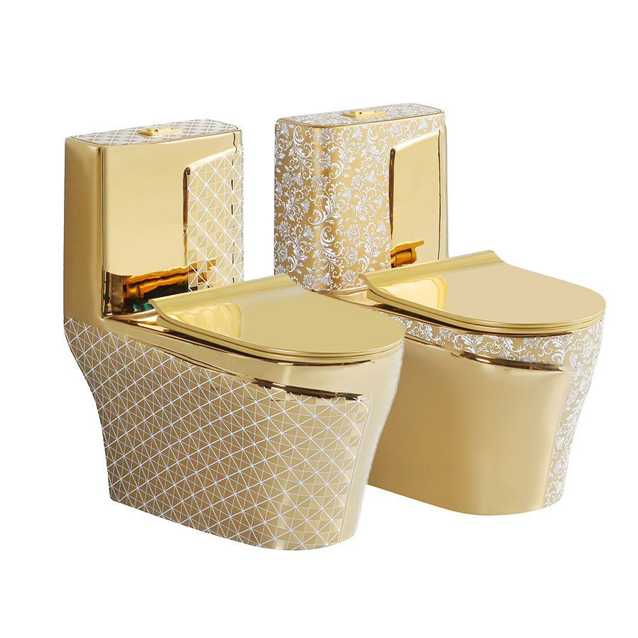 High end royal style modern water closet toilets bathroom inodoro wc ceramic gold toilet for sale