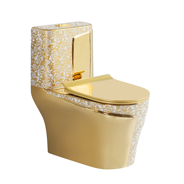 High end royal style modern water closet toilets bathroom inodoro wc ceramic gold toilet for sale