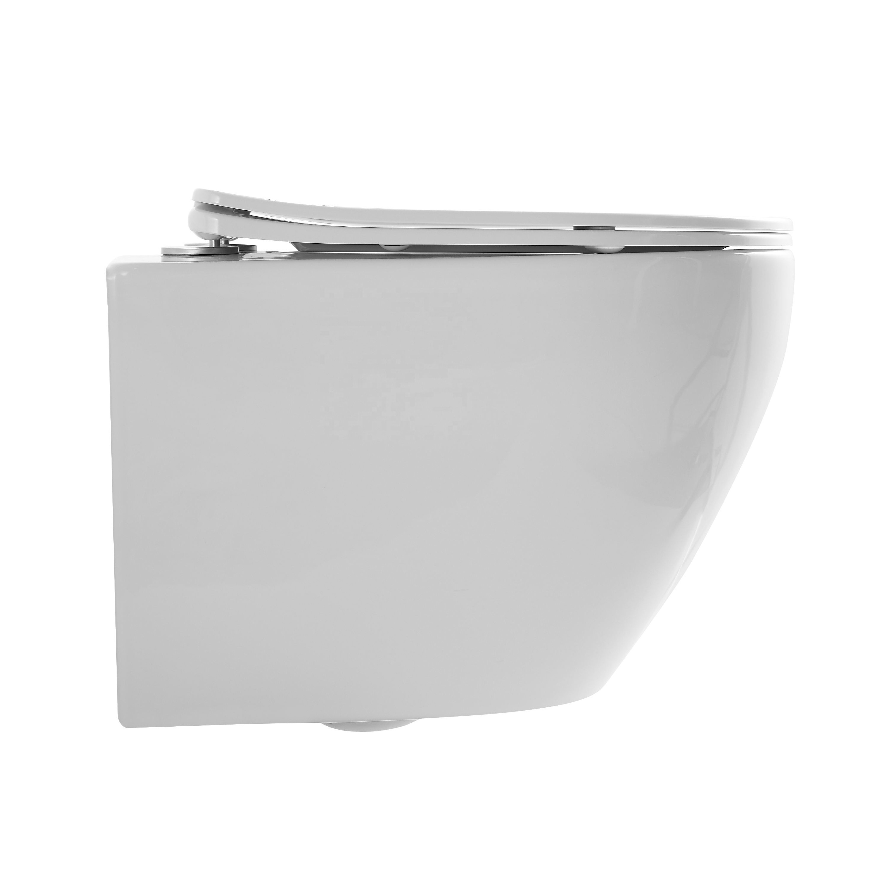 Hot selling hotel home rimless flush wc ceramic floating toilet bowl bathroom wall hung toilet