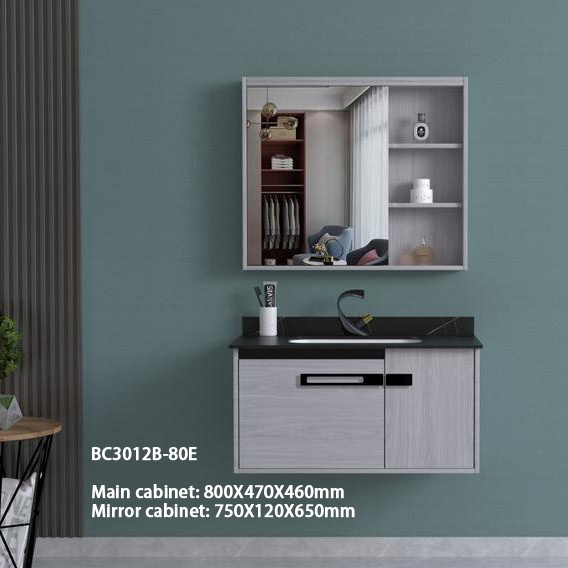 100CM Luxury Vanity Cabinet And Sink Modern Design Artificial Stone Material Wood Bathroom Furniture