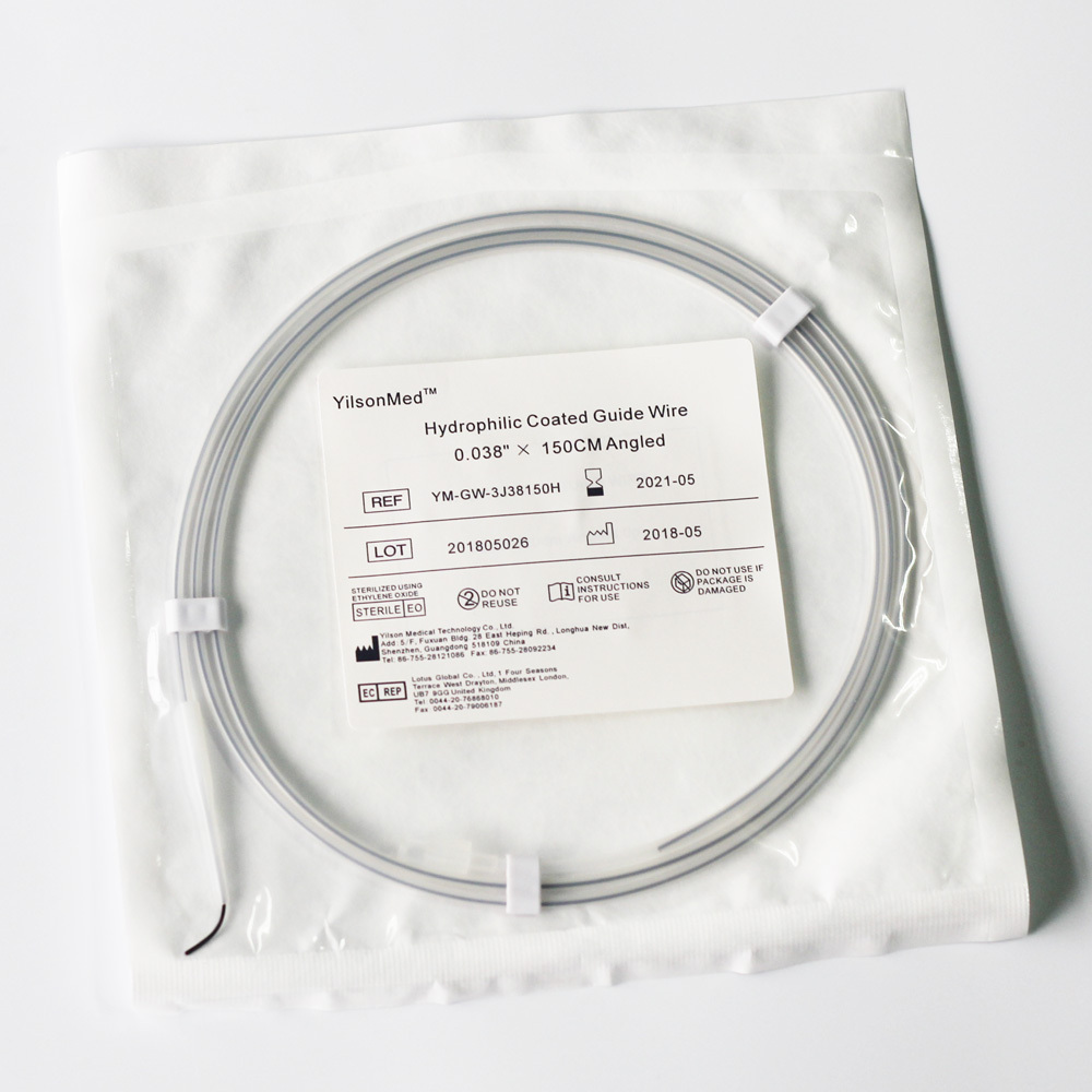 Medical use hydrophilic guide wire nitinol coated guidewire