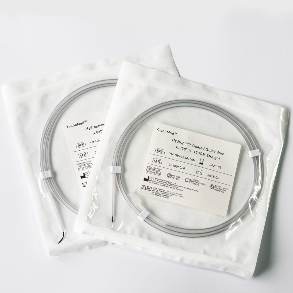 Medical use hydrophilic guide wire nitinol coated guidewire