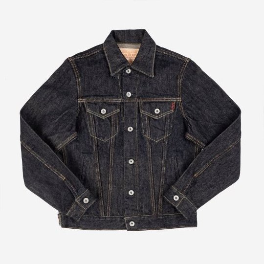 custom high quality 100% cotton mens japanese red tornado  Indigo raw selvedge denim jacket