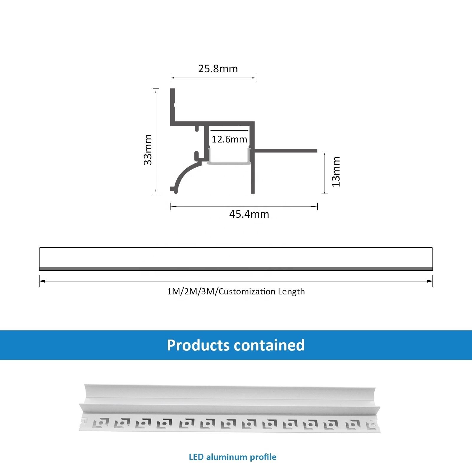 Wholesale 114 Round Corner Aluminum Profile 45*33MM Angle Mini WALL Wash Light Aluminum Ceiling Lights