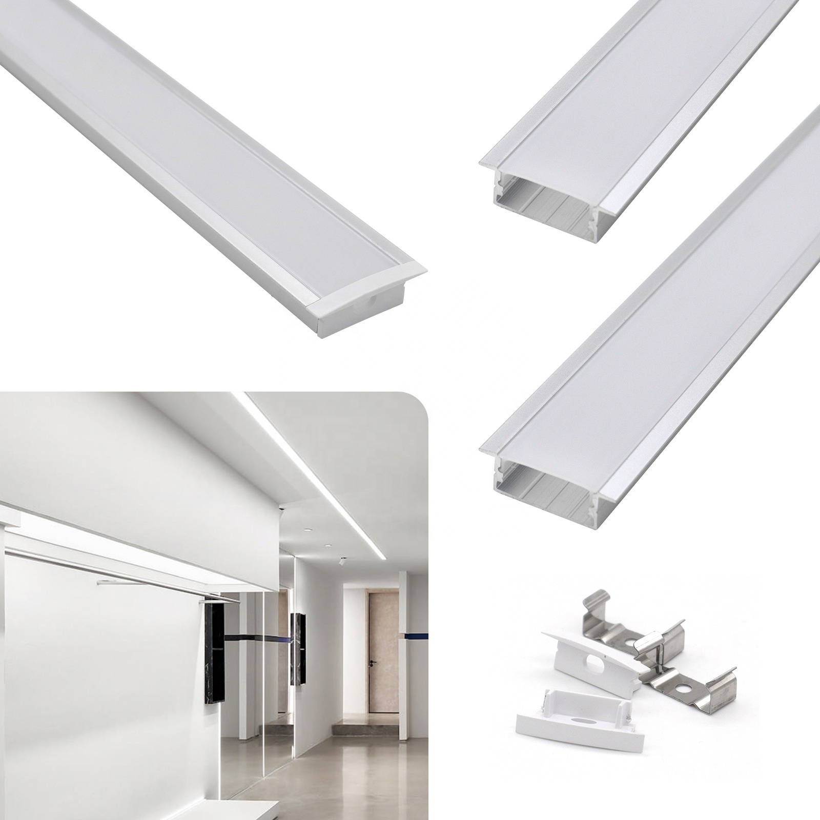 Factory Wholesale 012 Led Aluminum Profile 30*10mm Recessed Silver Black Channel Kitchen Led Light