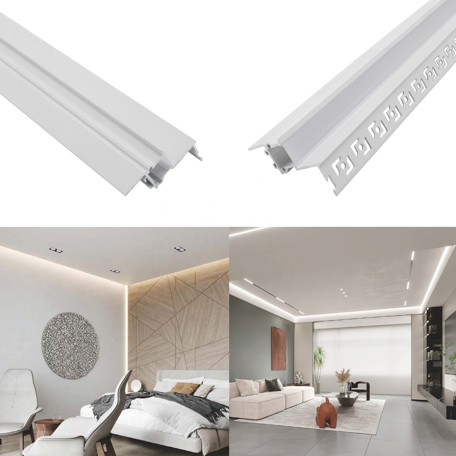 New Model 113 Aluminium Profile Corner Joint Suspended Ceiling Lines 41*52MM Ceiling Led Profile