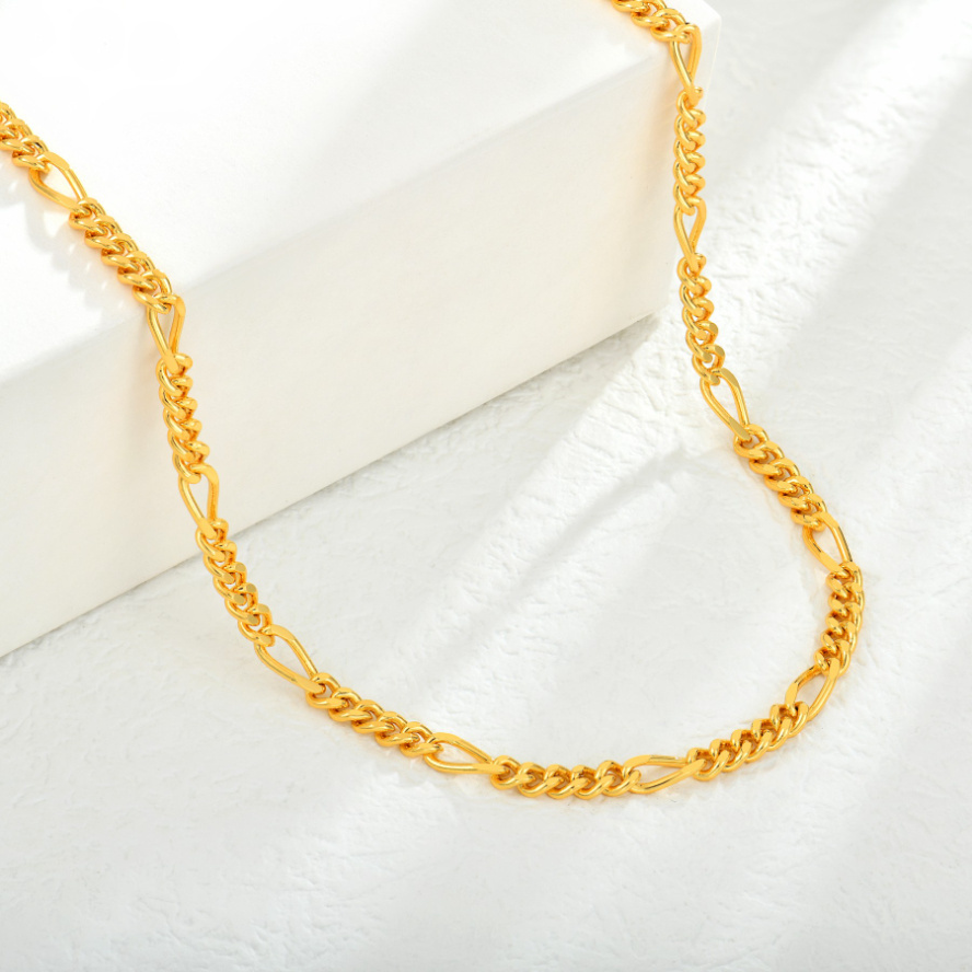 Custom High Quality Rope Chain Necklace18K Yellow Gold Plated 925 Sterling Silver Link Necklace