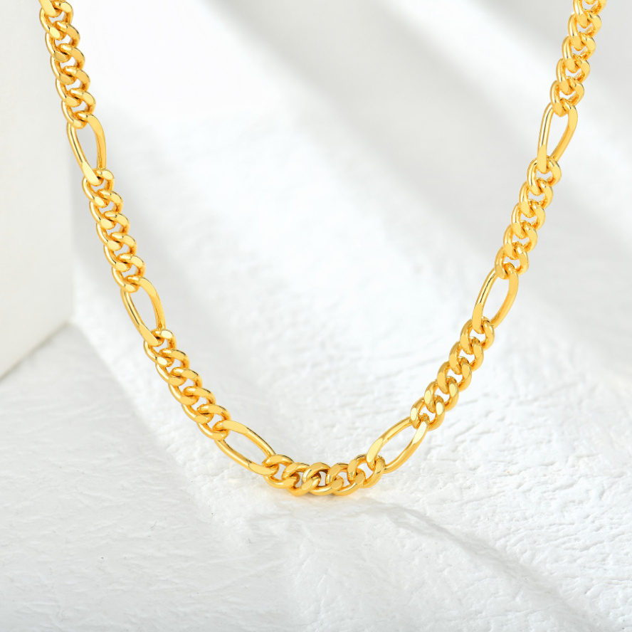 Custom High Quality Rope Chain Necklace18K Yellow Gold Plated 925 Sterling Silver Link Necklace