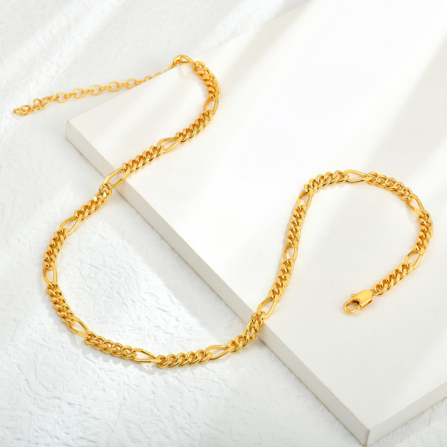 Custom High Quality Rope Chain Necklace18K Yellow Gold Plated 925 Sterling Silver Link Necklace