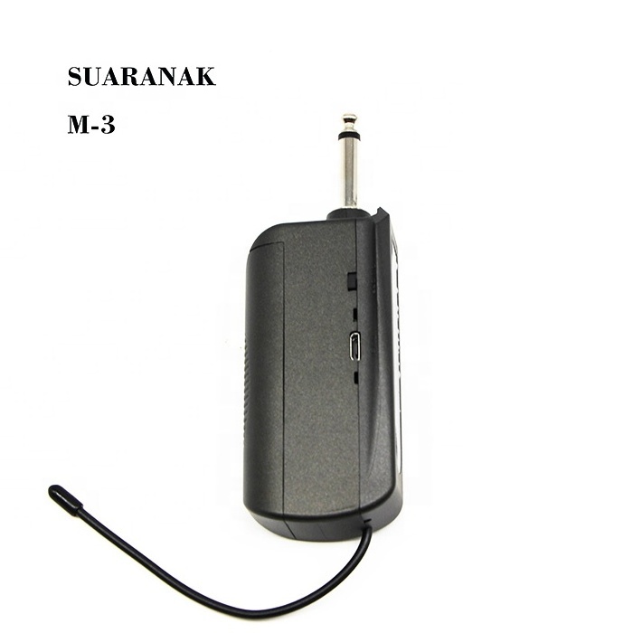 Suaranak M-3 Hot- Sales Professional Wireless Dynamic Handheld Microphone with best cartridge high sensitivity for  singing