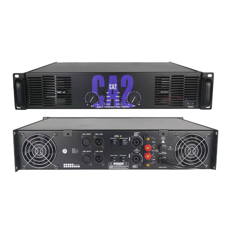 Professional Two Channels 250W*2 Audio Amplifier Outdoor Concerts Audio Metal Power Amplifier Speaker for DJ Audio Systems