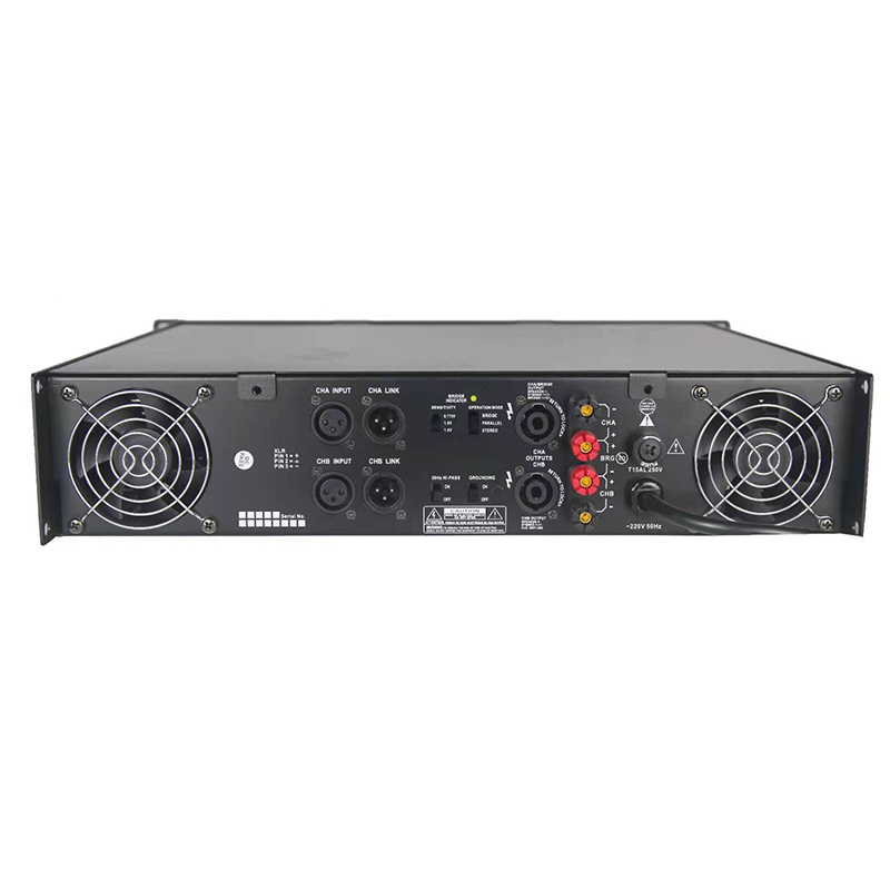 Professional Two Channels 250W*2 Audio Amplifier Outdoor Concerts Audio Metal Power Amplifier Speaker for DJ Audio Systems