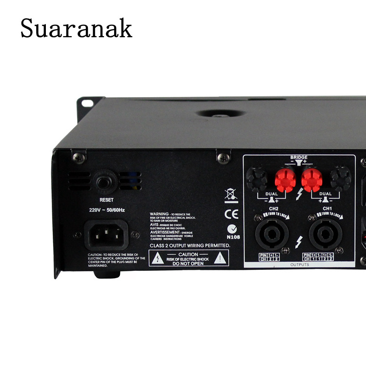 YLW-XT8000 Professional Audio Stereo Sound Power Amplifier 800W 2U 2Channel Class H for Karaoke Party Bars Speaker Subwoofer