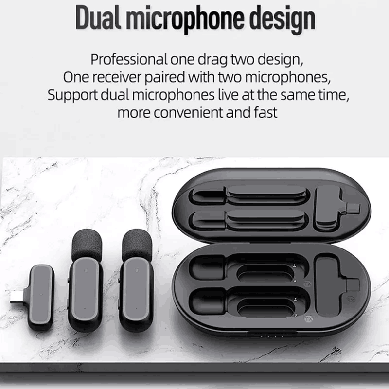 New 2.4G  noise reduction microphone mobile phone live microphone K61 wireless lavalier mini microphone