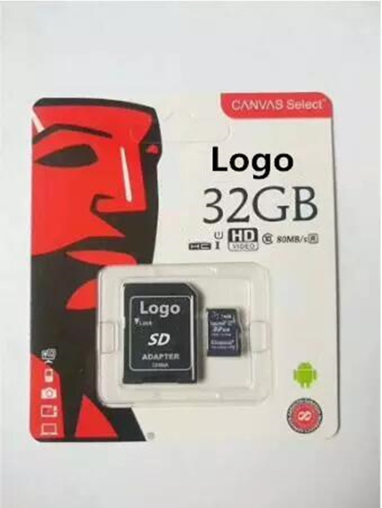 High Speed Custom Logo Camera Dvr Video Record 8 16 32 64 128 256 512 GB Class 10 Memory Card