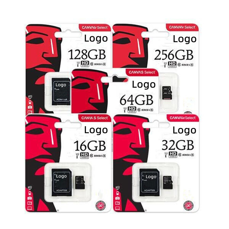 High Speed Custom Logo Camera Dvr Video Record 8 16 32 64 128 256 512 GB Class 10 Memory Card