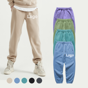 Custom 2022 Winter Good Quality and Price Yellow Sweatpants Wholesale Men Jogger French Terry Sweatpants Man