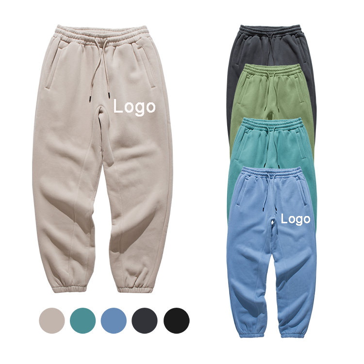 Custom 2022 Winter Good Quality and Price Yellow Sweatpants Wholesale Men Jogger French Terry Sweatpants Man