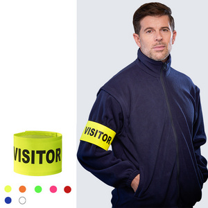 Custom Print Logo Oxford Cloth Adjustable Hi-vis Warning Arm Band High Visibility Traffic Reflective Safety Arm Straps