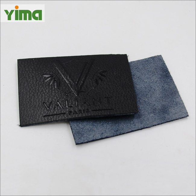 Custom private LOGO embossed leather patches handbag jeans PU label tag and real leather stamp patch 2024 new