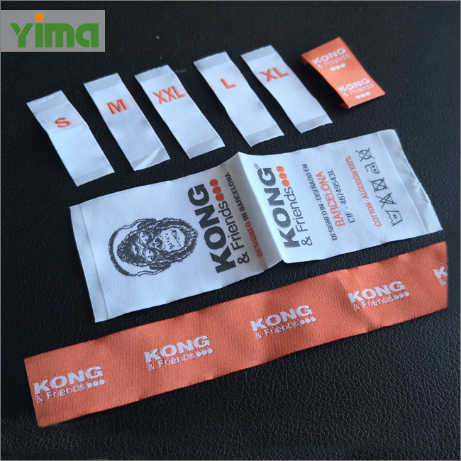 Wholesale Cheap Nylon Polyester Wash Care Labels Clothing Size Labels White Silk Washing Instruction Label