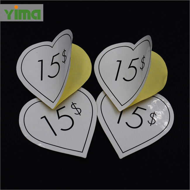 China custom plastic price labels printing paper price tag clothing and jewelry product hot sale price tags