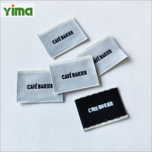 20 Years Custom LOGO Brand Name Cloth Tags Garment Neck Fabric Satin Labels Sew On Damask Woven Labels For Clothing