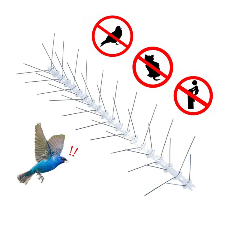 Decorative Plastic Base Solar Panel Guard Metal Bird Proofing Spikes Mat Anti Bird Spikes