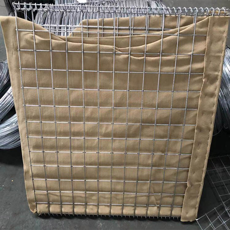 China Factory Heavy Duty Gabion Flood Barrier Barrier Fence Geotextile 350 Gr 75 Mm Hole 4 Mm Wire