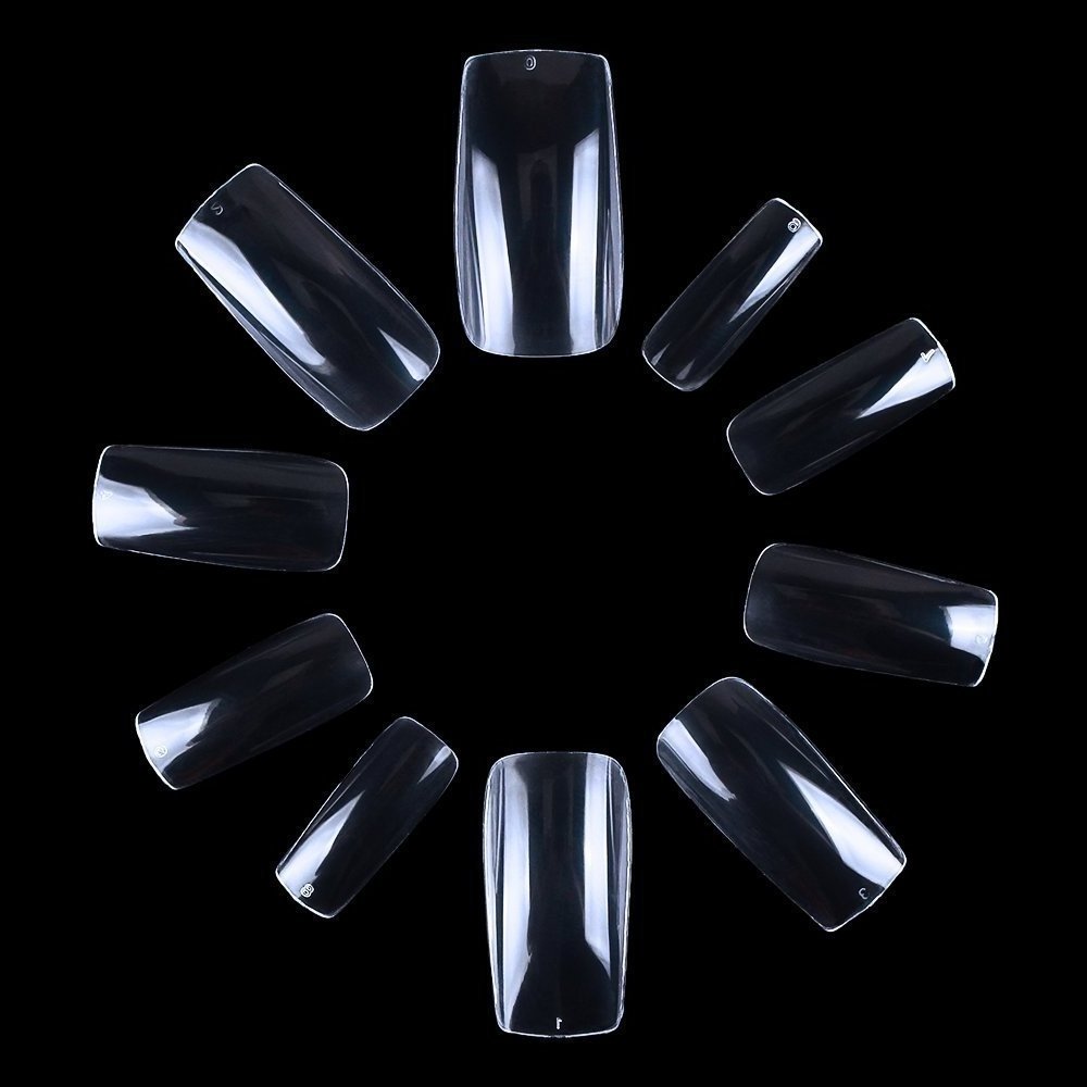 Yimart 500pcs/pack Full Cover False Nail Art Tips Artificial Nails Press On Nails Makeup Tools