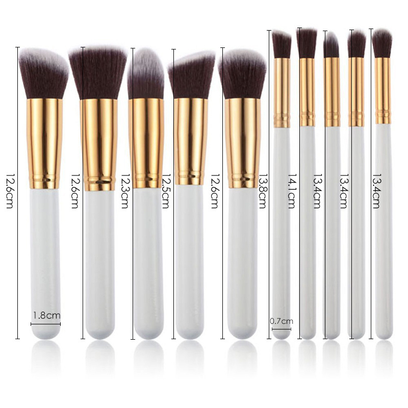 6 Colors Makeup Brushes Set 10pcs Cosmetic Brushes Makeup Instruments Tools Eyeshadow Foundation Concealer Brush Female Makeup