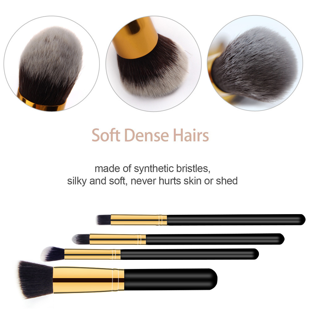 6 Colors Makeup Brushes Set 10pcs Cosmetic Brushes Makeup Instruments Tools Eyeshadow Foundation Concealer Brush Female Makeup