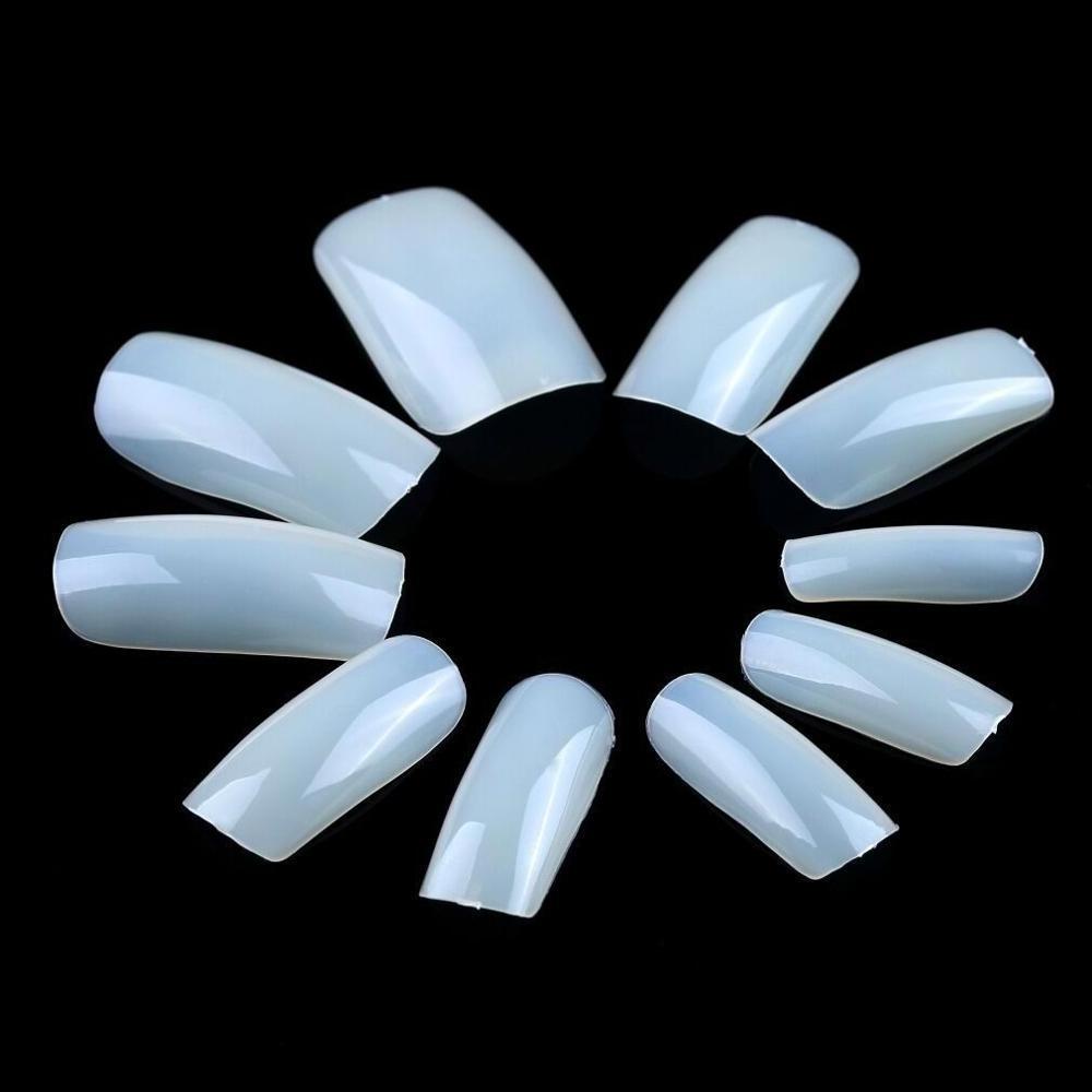 Yimart 500pcs/pack Full Cover False Nail Art Tips Artificial Nails Press On Nails Makeup Tools